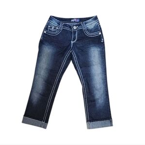 Angels Blue Ankle Cropped Jeans/Capri